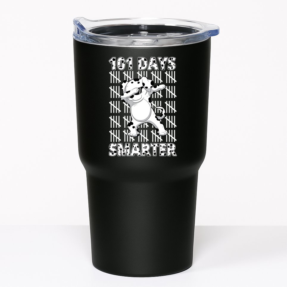 101 Days Smarter Dabbing Dalmatian Dog Tumbler