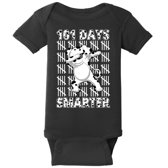 101 Days Smarter Dabbing Dalmatian Dog Baby Bodysuit