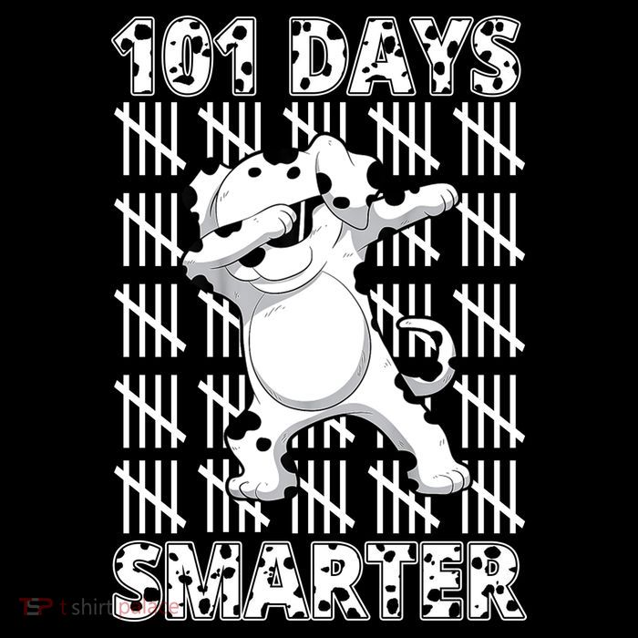 101 Days Smarter Dabbing Dalmatian Dog Baby Bodysuit