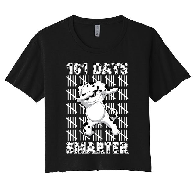 101 Days Smarter Dabbing Dalmatian Dog Crop Top