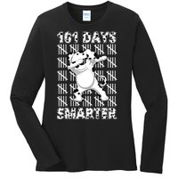 101 Days Smarter Dabbing Dalmatian Dog Ladies Long Sleeve Shirt