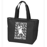 101 Days Smarter Dabbing Dalmatian Dog Zip Tote Bag