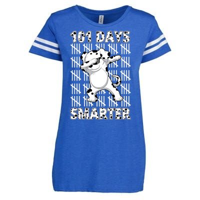 101 Days Smarter Dabbing Dalmatian Dog Enza Ladies Jersey Football T-Shirt