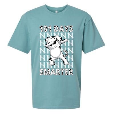 101 Days Smarter Dabbing Dalmatian Dog Sueded Cloud Jersey T-Shirt