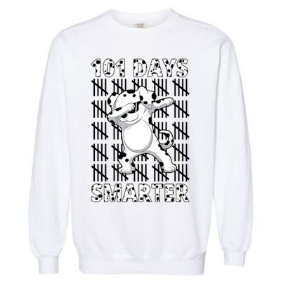 101 Days Smarter Dabbing Dalmatian Dog Garment-Dyed Sweatshirt