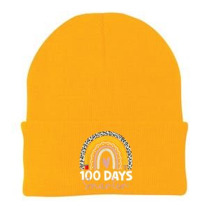 100 Days Smarter Teacher Rainbow 100th Day Of School Knit Cap Winter Beanie