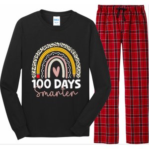 100 Days Smarter Teacher Rainbow 100th Day Of School Long Sleeve Pajama Set