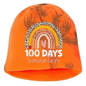 100 Days Smarter Teacher Rainbow 100th Day Of School Kati - Camo Knit Beanie