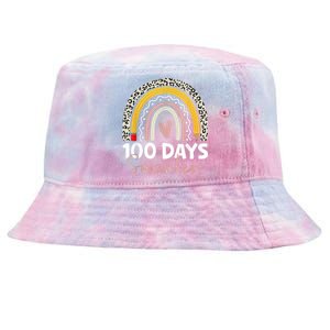 100 Days Smarter Teacher Rainbow 100th Day Of School Tie-Dyed Bucket Hat