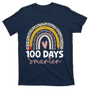 100 Days Smarter Teacher Rainbow 100th Day Of School T-Shirt