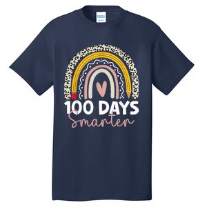 100 Days Smarter Teacher Rainbow 100th Day Of School Tall T-Shirt