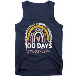 100 Days Smarter Teacher Rainbow 100th Day Of School Tank Top