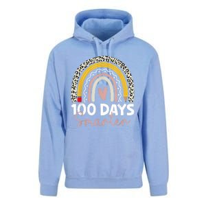 100 Days Smarter Teacher Rainbow 100th Day Of School Unisex Surf Hoodie