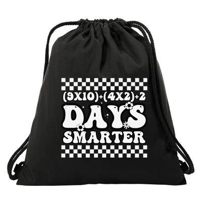 100 Days Smarter Math Equation 100 Days Of School Funny Drawstring Bag