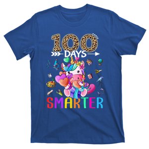 100 Days Smarter Unicorn Happy 100th Day Of School Gift T-Shirt