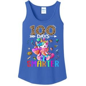 100 Days Smarter Unicorn Happy 100th Day Of School Gift Ladies Essential Tank