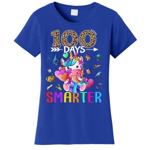 100 Days Smarter Unicorn Happy 100th Day Of School Gift Women's T-Shirt