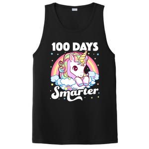 100 Days Smarter Unicorn Teacher 100th Day Of School Cool Gift PosiCharge Competitor Tank