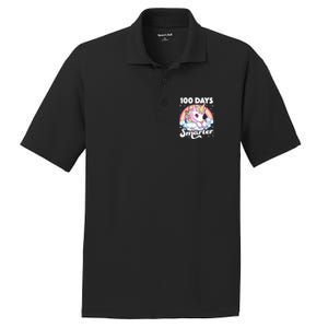 100 Days Smarter Unicorn Teacher 100th Day Of School Cool Gift PosiCharge RacerMesh Polo