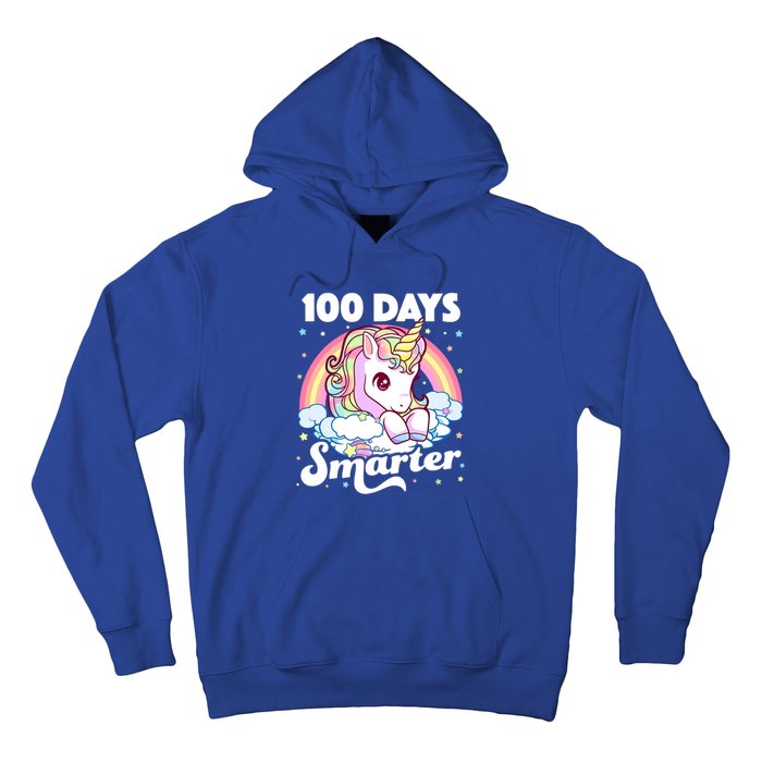 100 Days Smarter Unicorn Teacher 100th Day Of School Cool Gift Hoodie