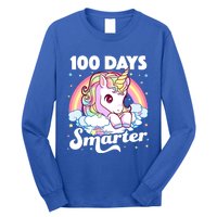 100 Days Smarter Unicorn Teacher 100th Day Of School Cool Gift Long Sleeve Shirt