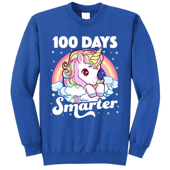 100 Days Smarter Unicorn Teacher 100th Day Of School Cool Gift Sweatshirt