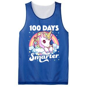 100 Days Smarter Unicorn Teacher 100th Day Of School Cool Gift Mesh Reversible Basketball Jersey Tank