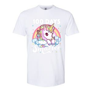 100 Days Smarter Unicorn Teacher 100th Day Of School Cool Gift Softstyle CVC T-Shirt