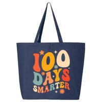 100 Days Smarter Happy 100th Day Of School Groovy Boy Girl 25L Jumbo Tote