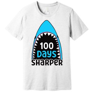 100 Days Sharper Boy Shark 100th Day Of School Premium T-Shirt