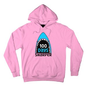 100 Days Sharper Boy Shark 100th Day Of School Hoodie