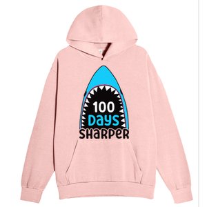 100 Days Sharper Boy Shark 100th Day Of School Urban Pullover Hoodie