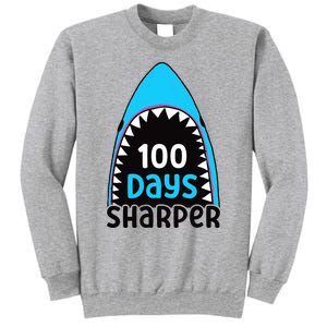 100 Days Sharper Boy Shark 100th Day Of School Sweatshirt