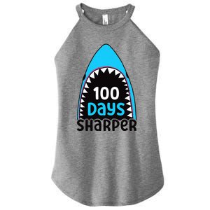 100 Days Sharper Boy Shark 100th Day Of School Women's Perfect Tri Rocker Tank