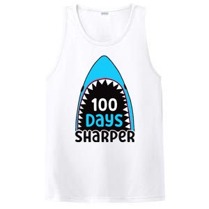 100 Days Sharper Boy Shark 100th Day Of School PosiCharge Competitor Tank