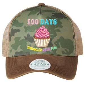 100 Days Sprinkled Fun Pink Cupcake 100th Day Of School Gift Legacy Tie Dye Trucker Hat