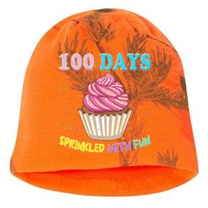 100 Days Sprinkled Fun Pink Cupcake 100th Day Of School Gift Kati - Camo Knit Beanie