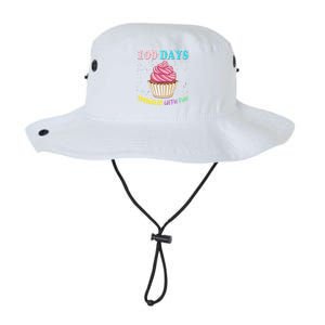 100 Days Sprinkled Fun Pink Cupcake 100th Day Of School Gift Legacy Cool Fit Booney Bucket Hat