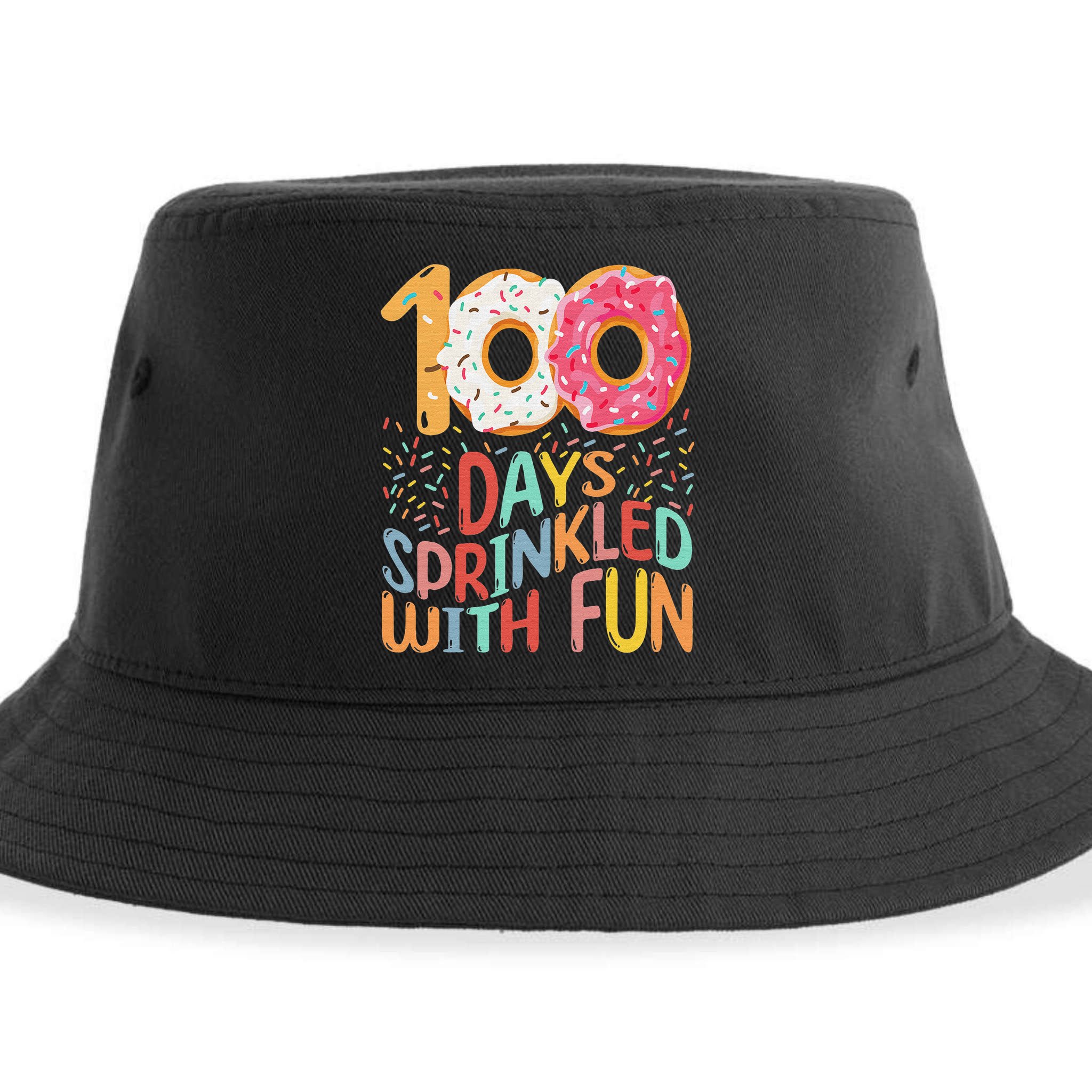 100 Days Sprinkled With Fun Cupcake 100th Day Of School Sustainable Bucket Hat