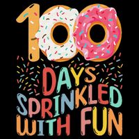100 Days Sprinkled With Fun Cupcake 100th Day Of School Button