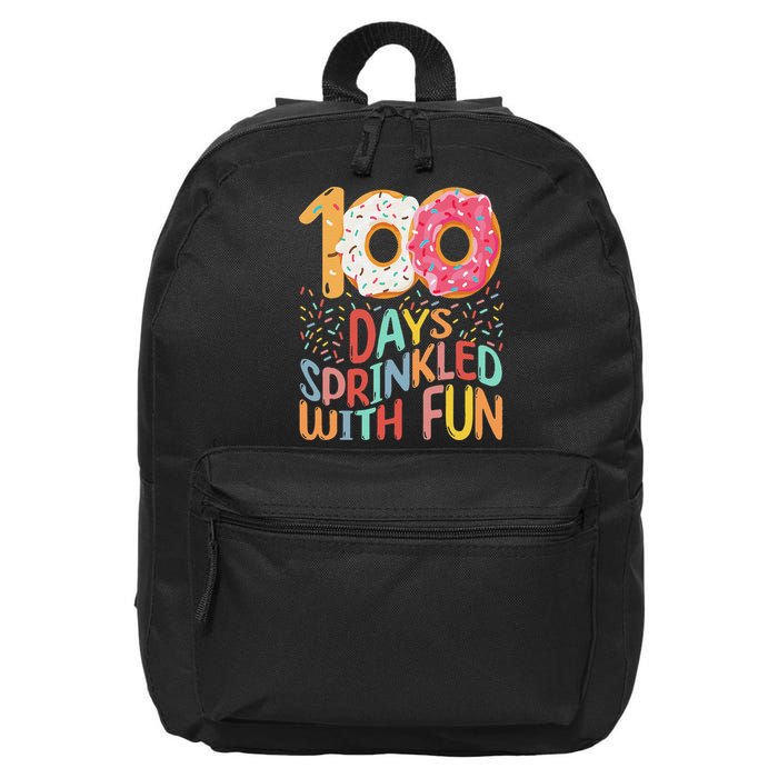 100 Days Sprinkled With Fun Cupcake 100th Day Of School 16 in Basic Backpack