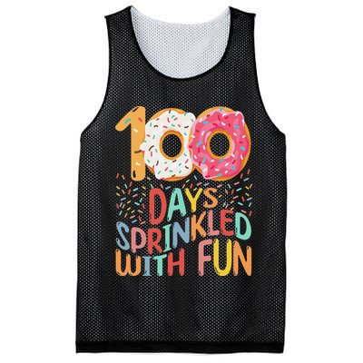 100 Days Sprinkled With Fun Cupcake 100th Day Of School Mesh Reversible Basketball Jersey Tank