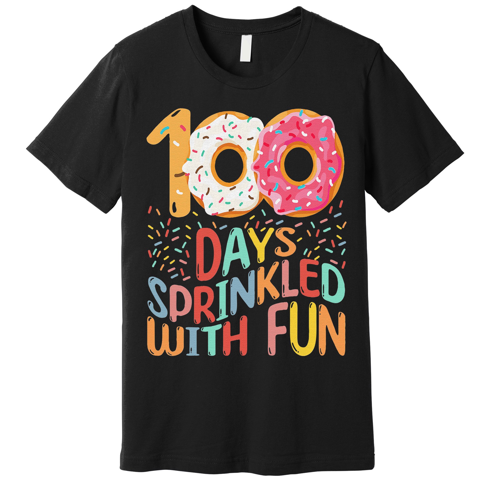 100 Days Sprinkled With Fun Cupcake 100th Day Of School Premium T-Shirt