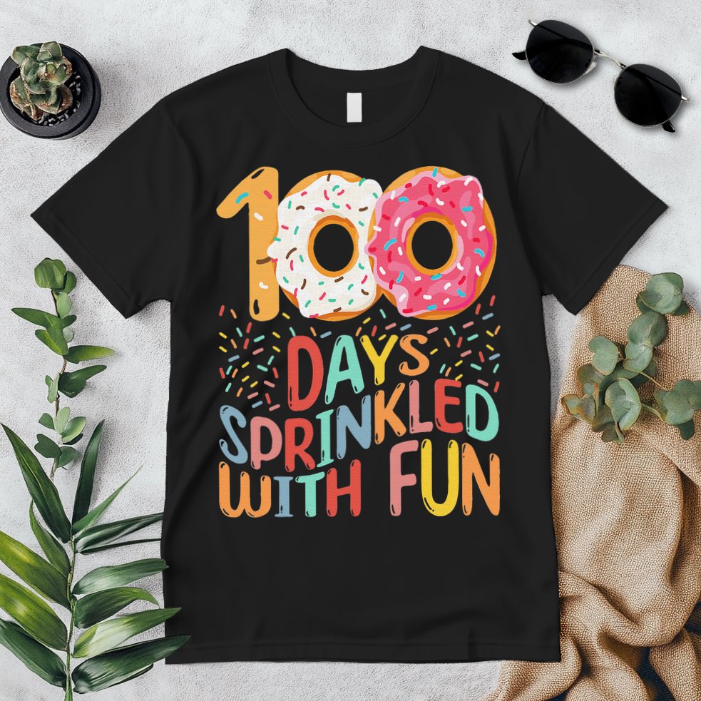 100 Days Sprinkled With Fun Cupcake 100th Day Of School Premium T-Shirt