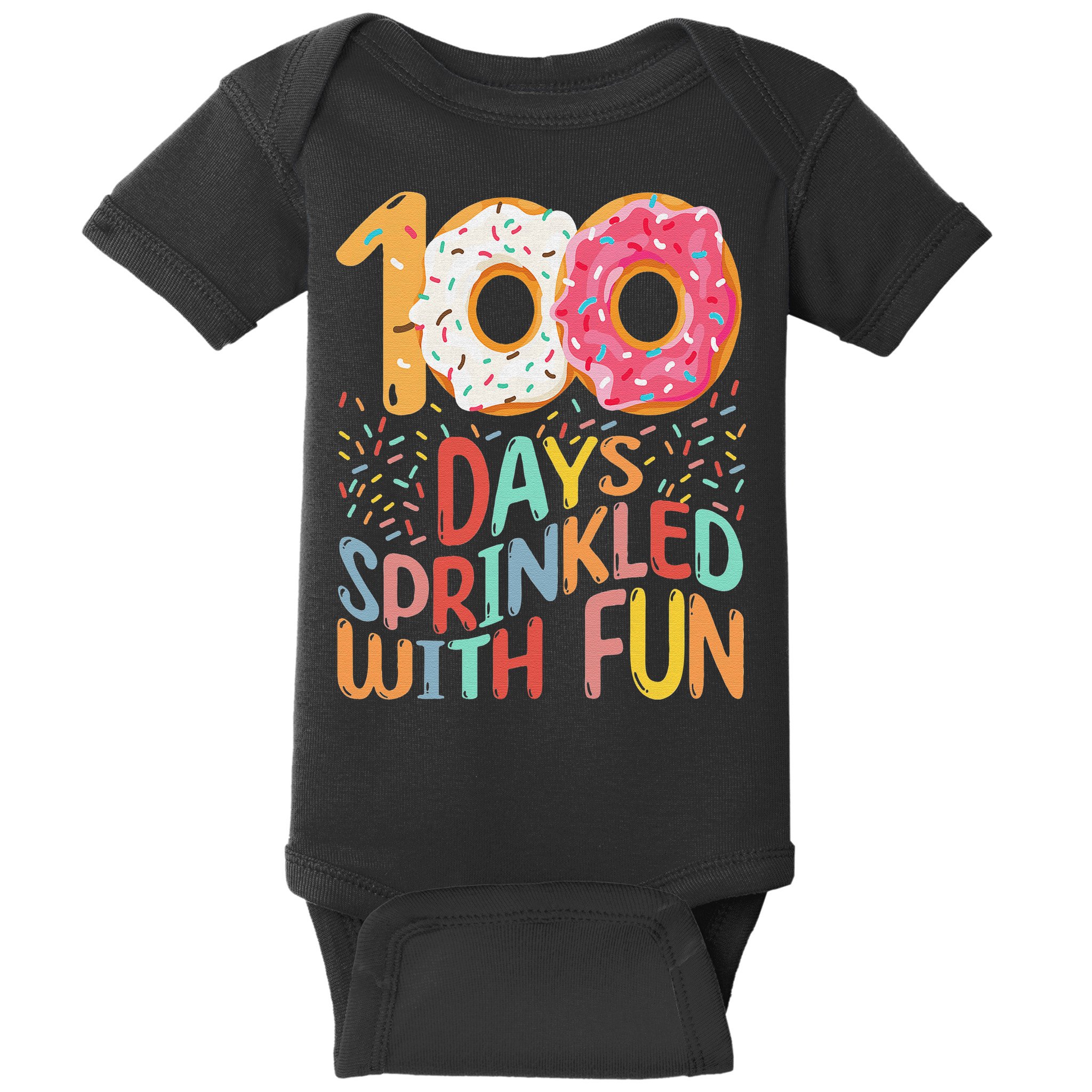 100 Days Sprinkled With Fun Cupcake 100th Day Of School Baby Bodysuit