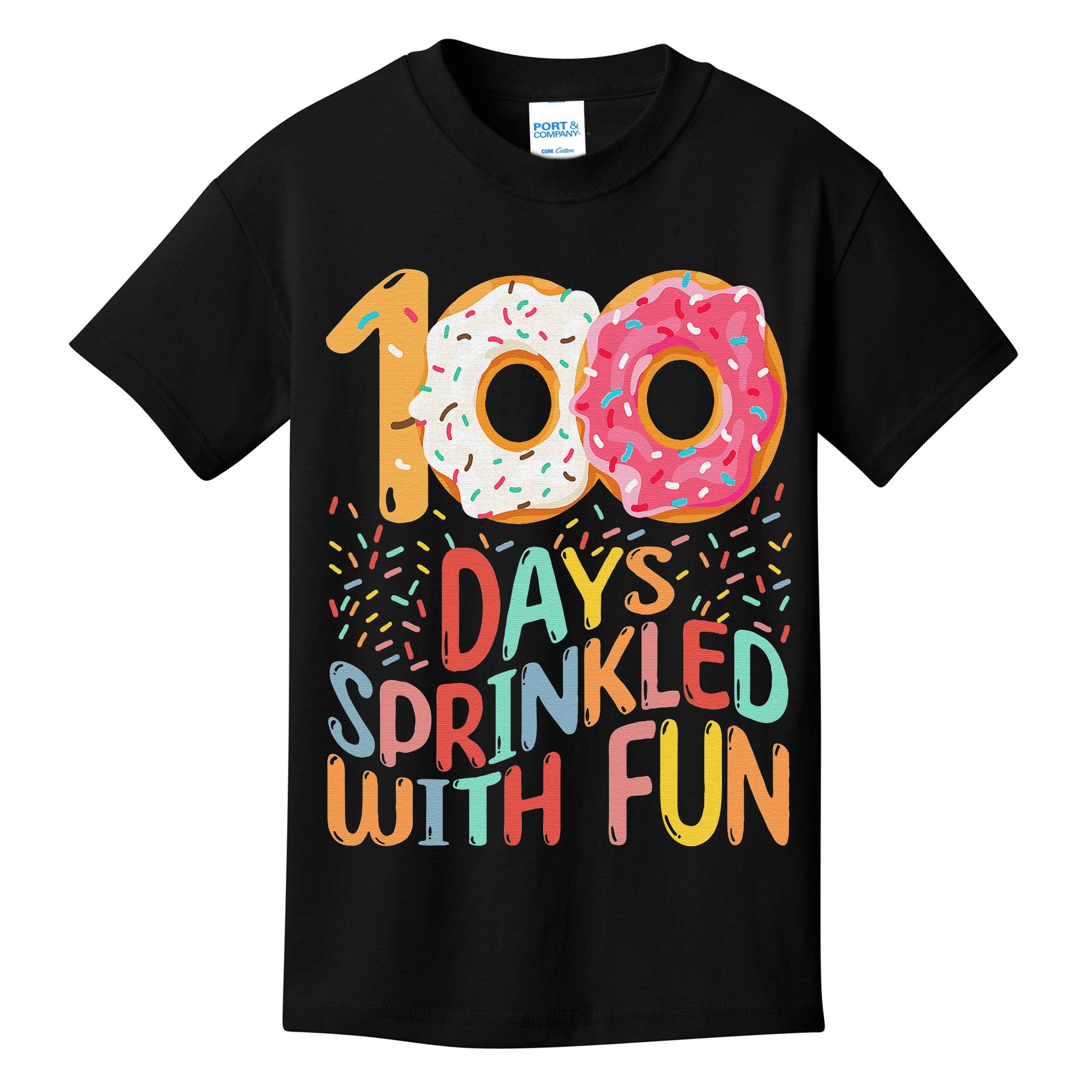 100 Days Sprinkled With Fun Cupcake 100th Day Of School Kids T-Shirt