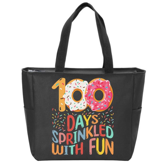 100 Days Sprinkled With Fun Cupcake 100th Day Of School Zip Tote Bag