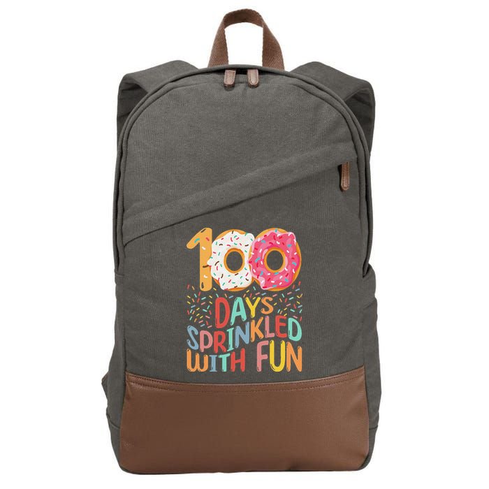 100 Days Sprinkled With Fun Cupcake 100th Day Of School Cotton Canvas Backpack