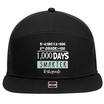 1000 days smarter - Fifth Grade Student Teacher gift 7 Panel Mesh Trucker Snapback Hat