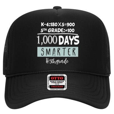 1000 days smarter - Fifth Grade Student Teacher gift High Crown Mesh Back Trucker Hat